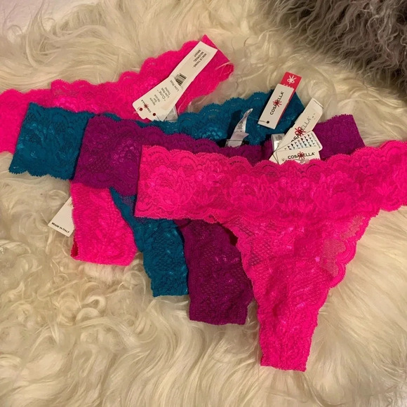 COSABELLA NWT Set of 4 Cutie Bootie Lace Thongs